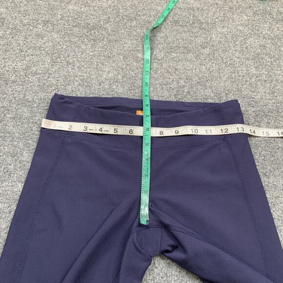 Lucy Tech Leggings Womens XS Extra Small Navy Low Rise Reflective Vented Capri - Picture 5 of 10